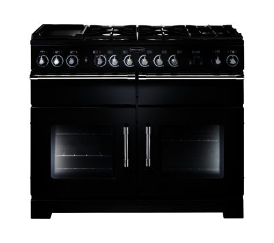 RANGEMASTER  Excel 110 Dual Fuel Range Cooker - Black & Chrome